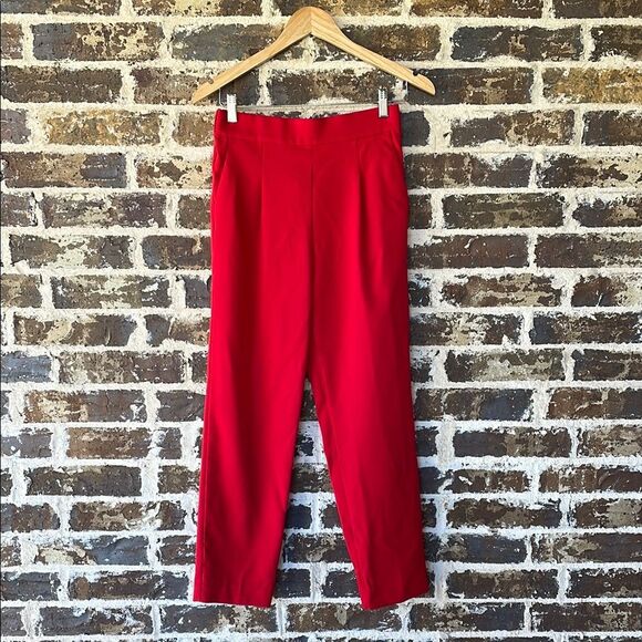 Ann Taylor Pintucked Red Pants XS - Picture 1 of 7